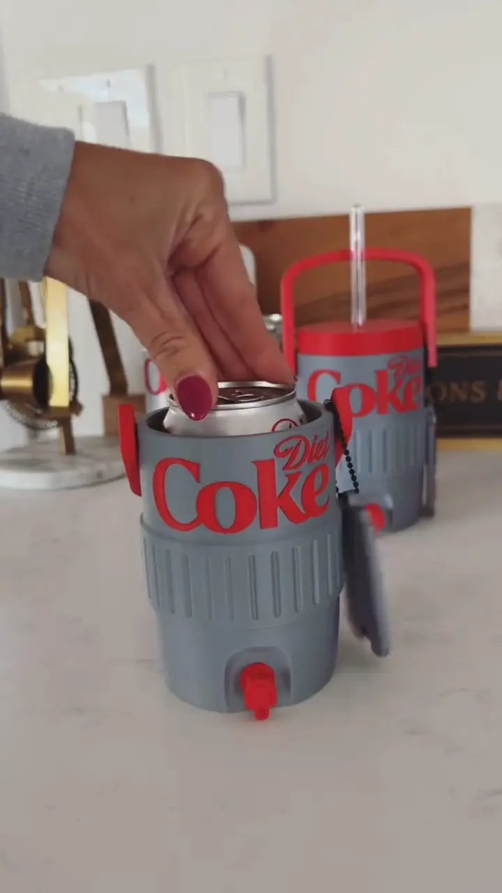 Mini cooler can holder for Diet Coke cans